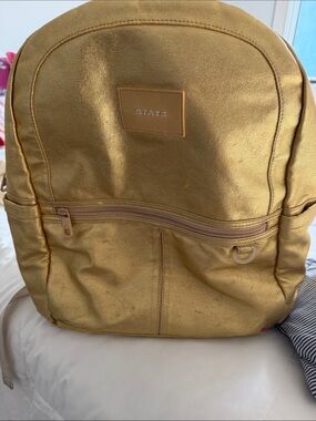 STATE Metallic Gold Men's Backpack with Front Pocket